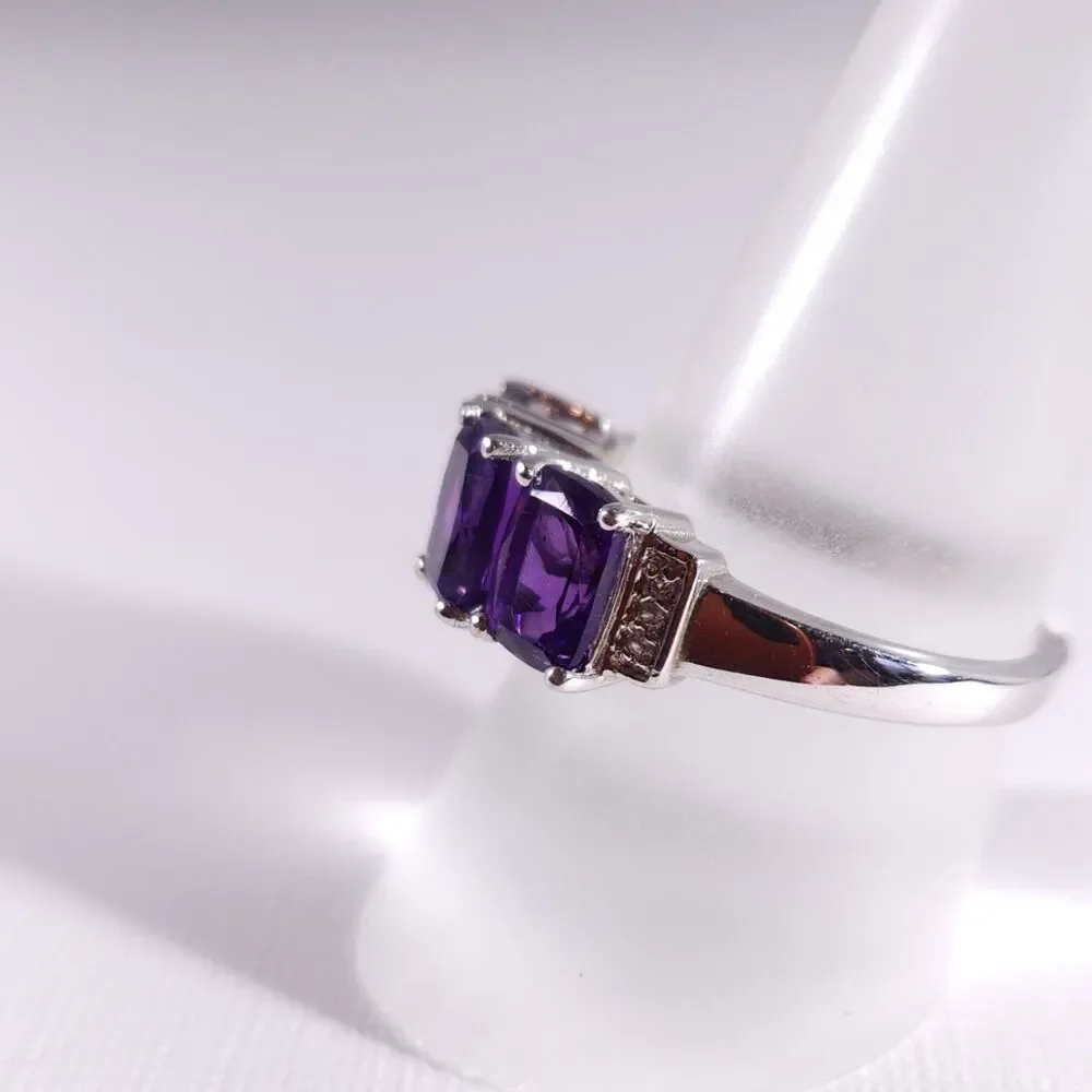 Purple Lusaka Amethyst Ring Size 8